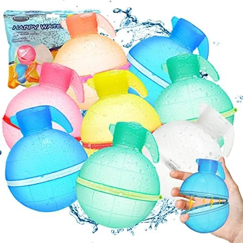Reusable Water Balloons For Kids, 12 Pcs Magnetic Water Balloons Self-Sealing Pool Toys, Refillable Water Balloons For Outoor Water Fight Games, Summer Toys For Beach Yard Garden (Poop) 11 Reusable Water Balloons For Kids, 12 Pcs Magnetic Water Balloons Self-Sealing Pool Toys, Refillable Water Balloons For Outoor Water Fight Games, Summer Toys For Beach Yard Garden (Poop) - Image 9