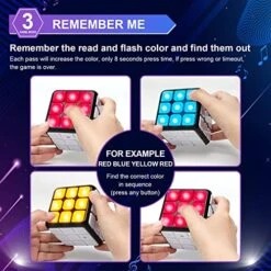 Flashing Cube Electronic Memory & Brain Game, RCPLAGA 7-in-1 Handheld Game For Kids, Smart Music Game Cube For Kids Boys And Girls, Fun Gift Toy For Kids Ages 6-12 Years Old -Folkmanis Toys Shop 51fHDPFMY8L
