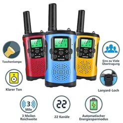 Walkie Talkies For Kids 3Pack, 22 Channels 2 Way Radio Kids Talks Toy For 3 To 12 Year Old Boys Girls Gift, 3 Miles Long Range For Outdoor Camping Game -Folkmanis Toys Shop 51fJnOyXjnL