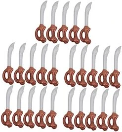 TOYANDONA 10 Pcs Inflatable Pirate Knife Inflatables Toy Pirate Party Favors Kids Summer Toys Prom Props Summer Accessories Pirate Sword Pirate Party Supplies Halloween PVC Child -Folkmanis Toys Shop 51fLq2KSvwL. AC