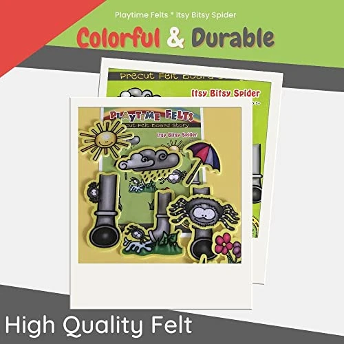 Playtime Felts Itsy Bitsy Spider Nursery Rhyme Felt Set | PRECUT & Ready To Play Felt Story Pieces For Flannel Board Teaching - Adorable Felt Characters 4 Playtime Felts Itsy Bitsy Spider Nursery Rhyme Felt Set | PRECUT & Ready To Play Felt Story Pieces For Flannel Board Teaching - Adorable Felt Characters - Image 2