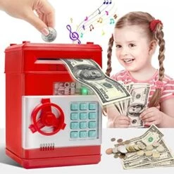 Pink Piggy Bank Cash Coin Can ATM Bank Electronic Coin Money Bank Money Saving Box For Teen Girl Toy Age 4 8 10 12 With Password Code Lock For Kids 4 7 8 9 10 11 Year Old Girl Gift Hot Best Gifts Idea -Folkmanis Toys Shop 51fU1ZQDidL. AC