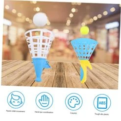 Totority 2 Sets Catcher Toys For Outside Bouncy Ball Kit Stropping Kit Outside Launch Catch Ball Kit Launch Catch Ball Toy Plastic Launch Catch Ball Game Plastic Brain Teaser Parent-Child