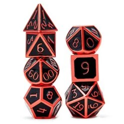 7 Pieces Metal Dices Set DND Polyhedral Solid D&D Dice Set, Used For Role-Playing Games Dungeon And Dragon Dice Games, Free Black Storage Bag