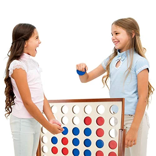 Hey! Play! 4-in-A-Row-Giant Classic Wooden Game For Indoor And Outdoor Play-2 Player Strategy And Skill Fun Backyard Lawn Toy For Kids And Adults 8 Hey! Play! 4-in-A-Row-Giant Classic Wooden Game For Indoor And Outdoor Play-2 Player Strategy And Skill Fun Backyard Lawn Toy For Kids And Adults - Image 6