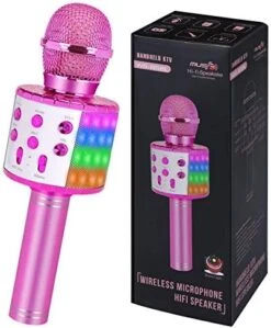 Toys For Girls Karaoke Microphone - Portable Wireless Bluetooth Karaoke Mic Machine With Flashlights, 3 4 5 Year Old Girl Birthday Gifts,Kids Toys For 6 7 8 9 10 Year Old Girl Stuff Teen Girl Gifts -Folkmanis Toys Shop 51fu9Nu0AmL. AC
