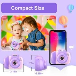 Goopow Mini Kids Camera Toys For 3 4 5 6 7 8 Year Old Girls Boys, Toddler Children Digital Video Camcorder Camera, Best Chritmas Birthday Festival Gift For Kids - 32G SD Card Included -Folkmanis Toys Shop 51fumOqDxcL