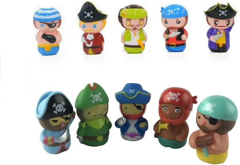 Ai-Fun 10PCS Holidays Themed Christmas Halloween Finger Puppets Colorful Finger Hands Party Toys Characters Finger Puppets For Kids Adults (Pirate Finger Puppets) 5 Ai-Fun 10PCS Holidays Themed Christmas Halloween Finger Puppets Colorful Finger Hands Party Toys Characters Finger Puppets For Kids Adults (Pirate Finger Puppets) - Image 3