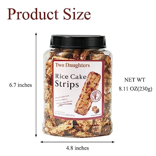 Rice Cake Strips, Crisp & Chewy Puffed Food, Healthy Snacks For Adults, Rice Snacks For Family Or Friends Sharing, Delicious And Unique Snacks, NET WT 8.11 Ounce(230g) 1 Can, Caramel Flavor 4 Rice Cake Strips, Crisp & Chewy Puffed Food, Healthy Snacks For Adults, Rice Snacks For Family Or Friends Sharing, Delicious And Unique Snacks, NET WT 8.11 Ounce(230g) 1 Can, Caramel Flavor - Image 2