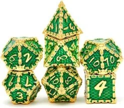 Dragon Scale Metal DND Dice Set Of 7 Pieces Polyhedron Steampunk Design D&D Dice Set With Gift Metal Box And Numbers For Dungeons & Dragons RPG Role Playing And Pathfinder Dice Games（Navy Blue -Folkmanis Toys Shop 51g7u5xMUzL. AC