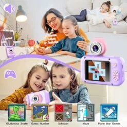 Kid Camera,ARNSSIEN Camera For Kid,2.4in IPS Screen Digital Camera,180°Flip Len Student Camera,Children Selfie Camera With Playback Game,Christmas/Birthday Gift For 4 5 6 7 8 9 10 11 Year Old Girl Boy -Folkmanis Toys Shop 51g7zyPRQ3L