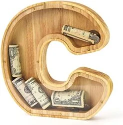 WOOD CITY Letter Piggy Bank For Adults Boys Girls Kids, Wooden 9 Inch Large Personalized Bills And Coins Bank Money Box, Customized Name DIY Creative Gift For Real-Money, Alphabet Decorations (B) 23 WOOD CITY Letter Piggy Bank For Adults Boys Girls Kids, Wooden 9 Inch Large Personalized Bills And Coins Bank Money Box, Customized Name DIY Creative Gift For Real-Money, Alphabet Decorations (B) -Folkmanis Toys Shop 51gCJMZZEoL. AC
