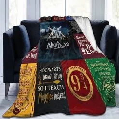 Anime Magic Colleges Blanket Warm Cozy Flannel Blanket Super Soft Throw Blanket Suitable For Sofa Bed Living Room All Season Birthday Gift (50"x40")