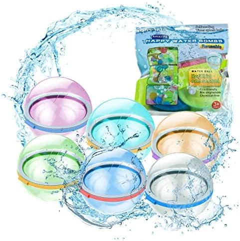 Magnetic Reusable Water Balloons, Refillable Water Toys Balloons Quick Fill Self Sealing, Splash Bomb Water Balls Summer Toys For Kids, Pool, Outdoor Water Play Game, Summer Fun Party, 12 Pack 8 Magnetic Reusable Water Balloons, Refillable Water Toys Balloons Quick Fill Self Sealing, Splash Bomb Water Balls Summer Toys For Kids, Pool, Outdoor Water Play Game, Summer Fun Party, 12 Pack - Image 6