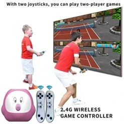 YRPRSODF Game Console For Kids & Adults, Electronic HD Video Game System With 100+ Games, 17 Camera AR Games, 2 Motion Sensor Game Controllers，PC TV Plug And Play, Toy Gift For Boys & Girls Age 3+ -Folkmanis Toys Shop 51gGx7yMUrL