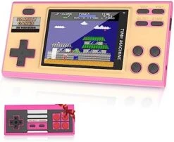 EASEGMER Handheld Games For Kids, Built-in 198 Retro FC Video Games, 3 Inch Portable Video Games Player Best Kids Electronic Gift Toys For Boys Ages 4-12 (Pink) -Folkmanis Toys Shop 51gJSYExIL. AC