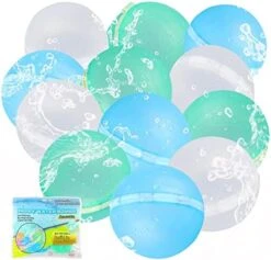 SIIY Reusable Water Balloons, Quick Fill Self-Sealing Water Bombs, Eco-Friendly Fun Wate Toys For Kids And Adults, Perfect For Summer Outdoor Activities, Parties And Pool Games - Pack Of 6 PINK -Folkmanis Toys Shop 51gVklmkujL. AC