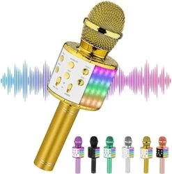 Niskite Wireless Karaoke Microphone For Kids, Gifts For 6 7 8 9 Year Old Girls, Girl Toys Age 4-12,Birthday Presents For 5 6 Year Old Children Blue -Folkmanis Toys Shop 51gaD4dxGNL. AC