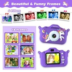 Kids Camera For Girls And Boys, Upgrade HD Digital Camera With Soft Silicone Cover, Toddler Camera Birthday Gifts Toys For Age 3 4 5 6 7 8 9 10 11 12,32GB SD Card,Video Recorder 1080P 13 Kids Camera For Girls And Boys, Upgrade HD Digital Camera With Soft Silicone Cover, Toddler Camera Birthday Gifts Toys For Age 3 4 5 6 7 8 9 10 11 12,32GB SD Card,Video Recorder 1080P -Folkmanis Toys Shop 51gchoqYwqL