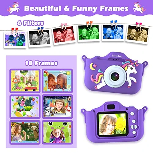 Kids Camera For Girls And Boys, Upgrade HD Digital Camera With Soft Silicone Cover, Toddler Camera Birthday Gifts Toys For Age 3 4 5 6 7 8 9 10 11 12,32GB SD Card,Video Recorder 1080P 5 Kids Camera For Girls And Boys, Upgrade HD Digital Camera With Soft Silicone Cover, Toddler Camera Birthday Gifts Toys For Age 3 4 5 6 7 8 9 10 11 12,32GB SD Card,Video Recorder 1080P - Image 3