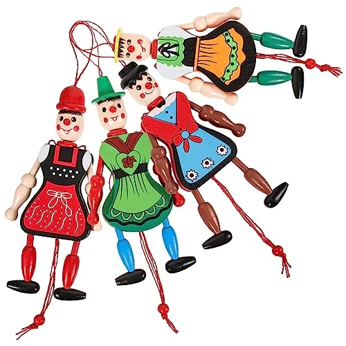 ABOOFAN 4Pc Funny Wooden Toy Ornaments Hanging Decoration Wood Puppet Doll Toys Wooden Hanging Puppet Toys Marionette Pull String Puppet Doll Toys(Random Style) 3 ABOOFAN 4Pc Funny Wooden Toy Ornaments Hanging Decoration Wood Puppet Doll Toys Wooden Hanging Puppet Toys Marionette Pull String Puppet Doll Toys(Random Style)