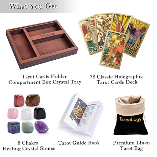 TarooLogy Original Tarot Cards With Guide Book For Beginners With Tarot Card Holder, Waterproof PTE Classic 78 Tarot Deck With 8 Black Glod 4 TarooLogy Original Tarot Cards With Guide Book For Beginners With Tarot Card Holder, Waterproof PTE Classic 78 Tarot Deck With 8 Black Glod - Image 2