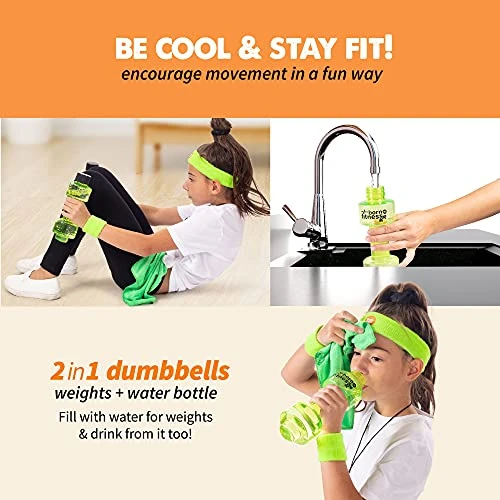 Born Toys Complete Kids Exercise Equipment Set For Ages 5 & Up, Kids Workout Equipment Includes Kids Jump Rope, Dumbbell Water Bottles, Hula Hoops For Kids, Sweat Bands, Kids Gym Bag, Skip It For Kids 4 Born Toys Complete Kids Exercise Equipment Set For Ages 5 & Up, Kids Workout Equipment Includes Kids Jump Rope, Dumbbell Water Bottles, Hula Hoops For Kids, Sweat Bands, Kids Gym Bag, Skip It For Kids - Image 2