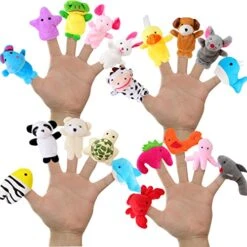 20Pcs Finger Puppets,Soft Plush Animals Finger Puppet,Story Time Finger Puppets,Different Mini Plush Finger Toy For Boys & Girls Playtime Schools