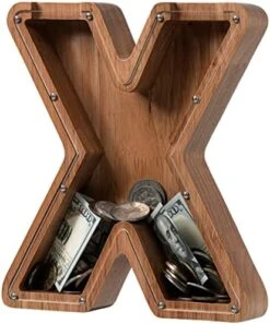 Ladenk Large Wooden Kids Letter Piggy Bank - Piggy Bank For Boys Girls - Alphabet Money Bank With Initial M - Coin Bank Fun Gifts For Birthday, Christmas, Festival, Baby Shower -Folkmanis Toys Shop 51gpbbkDlqL. AC