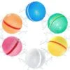 Justhrow Reusable Water Balloons Quick Fill - Refillable Magnetic Self-sealing Splash Bombs Water Balls, Latex Free Silicone Water Balloon For Kids & Adults, Toys For Pool Beach Water Fight Games 1 Justhrow Reusable Water Balloons Quick Fill - Refillable Magnetic Self-sealing Splash Bombs Water Balls, Latex Free Silicone Water Balloon For Kids & Adults, Toys For Pool Beach Water Fight Games -Folkmanis Toys Shop 51grlv6Lv5L