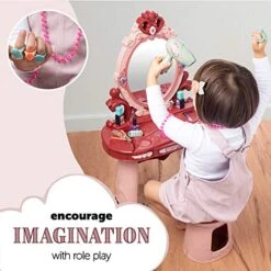 Vanity For Little Girls | Kids Makeup Vanity | Play Vanity Sets For Girls | Toddler Makeup Vanity | Vanity Set For Little Girls | Makeup Table For Girls | Girls Play Vanity For 3, 4, & 5 Year Old 12 Vanity For Little Girls | Kids Makeup Vanity | Play Vanity Sets For Girls | Toddler Makeup Vanity | Vanity Set For Little Girls | Makeup Table For Girls | Girls Play Vanity For 3, 4, & 5 Year Old -Folkmanis Toys Shop 51gxMwZmQCL