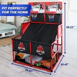 BESTKID BALL Kids Basketball Hoop Arcade Game - Indoor & Outdoor Double Shot System Kids Toy Include 4 Balls & Pump – 3 4 5 6 7 8 9 Years Old Boys, Girls, Children, Toddlers Fun Sports -Folkmanis Toys Shop 51gxNwnRDhL