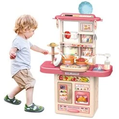 DeAO Kitchen Playset Toy,Play Kitchen Set Role Playing Game Pretend Food And Cooking Playset,Kitchen Accessories Set For 3 4 5 Years Old Girls Boys 15 DeAO Kitchen Playset Toy,Play Kitchen Set Role Playing Game Pretend Food And Cooking Playset,Kitchen Accessories Set For 3 4 5 Years Old Girls Boys -Folkmanis Toys Shop 51gz2X0aD8L