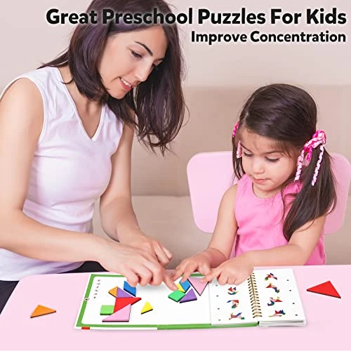 Travel Tangram Puzzle Car Game Magnetic Pattern Blocks Road Airplane Trip Essentials Activities Montessori Educational Toys Brain Teasers Book For Age 4-8 Kids Boys Girls Toddler (368 Solution) 8 Travel Tangram Puzzle Car Game Magnetic Pattern Blocks Road Airplane Trip Essentials Activities Montessori Educational Toys Brain Teasers Book For Age 4-8 Kids Boys Girls Toddler (368 Solution) - Image 6