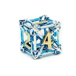 Hollow Metal DND Game Dice Flower Shaped Blue And Gold Numbers 7Pcs Set For Dungeons And Dragons RPG MTG Table Games D&D Pathfinder Shadowrun And Math Teaching(with Metal Case) -Folkmanis Toys Shop 51hUvVSQeBL