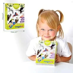 Magdum 25 Fridge Magnets For Toddlers - Birds Photo Kids Magnets For Fridge - Toddler Magnets For Refrigerator - Magnetic Animals - Fridge Magnets For Kids - Animal Magnets - Toddler Fridge Magnets