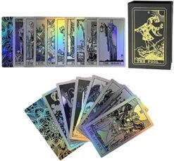 SUNHHX Tarot Cards, 78 Tarot Cards Deck, PVC Waterproof Wrinkle Resistant Luxury Gold Foil Classic Tarot Cards With Guidebook Exquisite Box For Tarot Beginners And Expert (Gold) -Folkmanis Toys Shop 51hnr5jkFAL. AC