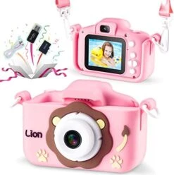 NIDOOT Kids Camera, 2023 Upgrade HD Selfie Kids Digital Camera, Birthday For Girls Boys Age 3-12, Toddler Camera, Camera For Kid With 32Gb SD Card, Toys For 3 4 5 6 7 8 Girls Boys (Yellow) -Folkmanis Toys Shop 51htUx6k0QL. AC