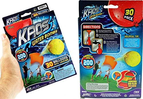 JA-RU KAOS Water Balloon Launcher Slingshot Toy (2 Launcher Set) W/ 30 Water Balloons & 1 Quick Fill Nozzle. Long Range Water Bombs Catapult For Kids & Adults. Summer Party Game & Activities. 181-2s 8 JA-RU KAOS Water Balloon Launcher Slingshot Toy (2 Launcher Set) W/ 30 Water Balloons & 1 Quick Fill Nozzle. Long Range Water Bombs Catapult For Kids & Adults. Summer Party Game & Activities. 181-2s - Image 6