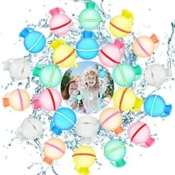 Reusable Water Balloons Quick Fill, Magnetic Water Balloons Self Sealing Refillable Water Balloons Water Toys Pool Toys For Kids Adults Water Fight Outdoor Games (24pcs Star) 28 Reusable Water Balloons Quick Fill, Magnetic Water Balloons Self Sealing Refillable Water Balloons Water Toys Pool Toys For Kids Adults Water Fight Outdoor Games (24pcs Star) -Folkmanis Toys Shop 51hvucpDC3L. AC 1