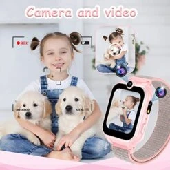 PTHTECHUS Kids Smart Watch For Girls Boys, HD Touch Screen Toys With 18 Puzzle Games MP3 Music Video Player Dual Camera Pedometer Flashlight Alarm Clock,Birthday Toys Gifts For 3-12 Years Old (Pink) 15 PTHTECHUS Kids Smart Watch For Girls Boys, HD Touch Screen Toys With 18 Puzzle Games MP3 Music Video Player Dual Camera Pedometer Flashlight Alarm Clock,Birthday Toys Gifts For 3-12 Years Old (Pink) -Folkmanis Toys Shop 51hvvY1iP0L