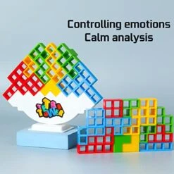 ALKISTA 32 Pcs Tetra Tower Balance Stacking Blocks Game, Board Games For 2 Players+ Family Games, Parties, Travel, Kids & Adults Team Building Blocks Toy -Folkmanis Toys Shop 51iAVLZFerL