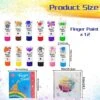 Kids Washable Finger Paint,12 Colors Finger Painting Set,Finger Paint Pad For Bath Paint,Toddler Art Painting Supplies,Gifts,DIY,Crafts,60ml/Tube -Folkmanis Toys Shop 51iBL1apGeL