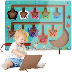 Hcqxnsl Magnetic Color And Number Maze,Toddler Wooden Magnet Board Puzzles Toy With Magnetic Pen Color Matching Sorting Game Educational Matching Games Fine Motor Skills Toys For Kids Boys Girls. -Folkmanis Toys Shop 51iJ hnn4QL. AC
