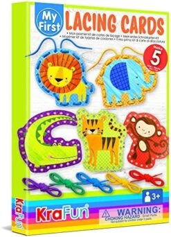 KRAFUN Beginner Unicorn My First Lacing Card Kit For Kids Arts & Crafts, 10 Easy Princess, Mermaid, Lacing Projects, Toddlers Lace Project, Fine Motor Preschool Skills Toys 21 KRAFUN Beginner Unicorn My First Lacing Card Kit For Kids Arts & Crafts, 10 Easy Princess, Mermaid, Lacing Projects, Toddlers Lace Project, Fine Motor Preschool Skills Toys -Folkmanis Toys Shop 51iQRPA2ZL. AC