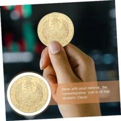 ABOOFAN 3pcs Collection Game Coins Metal Side Decision Double Commemorative Wishing Lucky Decorative Iraqi Coin Constellations Dinar Kids Antique Collective Maker Golden For Constellation