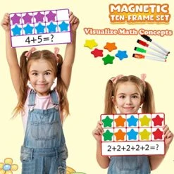 Magnetic Ten-Frame Set, Math Manipulative For Elementary, Math Counter Games For Kids Kindergarten, Montessori Number Blocks Toy For Kids, Kindergarten Classroom Must Haves 3 4 5 Year Old 9 Magnetic Ten-Frame Set, Math Manipulative For Elementary, Math Counter Games For Kids Kindergarten, Montessori Number Blocks Toy For Kids, Kindergarten Classroom Must Haves 3 4 5 Year Old -Folkmanis Toys Shop 51iX3eKrZeL