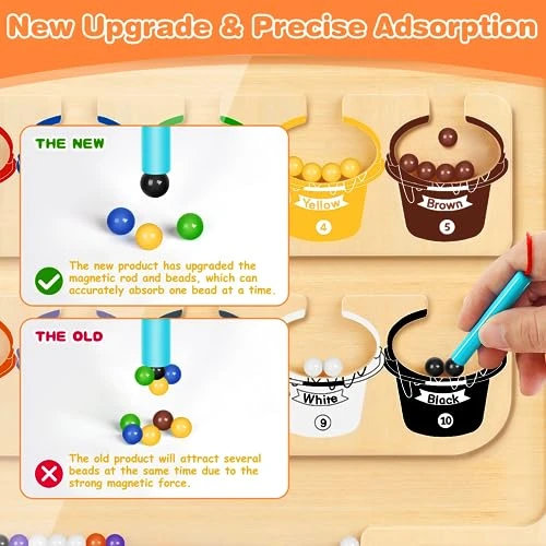 Stronger Magnet Montessori Toys,FLITI Color And Number Counting Games,Wooden Puzzle Board For Toddlers,Birthday Gifts & Fine Motor Toys For 1+ 2 3 4 5 Years Old Boys Girls 4 Stronger Magnet Montessori Toys,FLITI Color And Number Counting Games,Wooden Puzzle Board For Toddlers,Birthday Gifts & Fine Motor Toys For 1+ 2 3 4 5 Years Old Boys Girls - Image 2