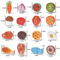 GRINNNIE Wooden Puzzles For Toddlers 3 4 5 Years Old, Montessori 4 PCS Kitchen Food Cutting Puzzle Set, Great Preschool Educational Pretend Play Toy For Girl And Boy Christmas Birthday… -Folkmanis Toys Shop 51ie2BkDPHL