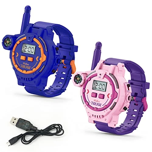 Rechargeable Walkie Talkie For Kids, Two-Way Radio Walky Talky With Flashlight Children Outdoor Game Interphone Toy Game And Gifts For Boy And Girl Age 4 To 12 (1×Blue+1×Pink) 3 Rechargeable Walkie Talkie For Kids, Two-Way Radio Walky Talky With Flashlight Children Outdoor Game Interphone Toy Game And Gifts For Boy And Girl Age 4 To 12 (1×Blue+1×Pink)